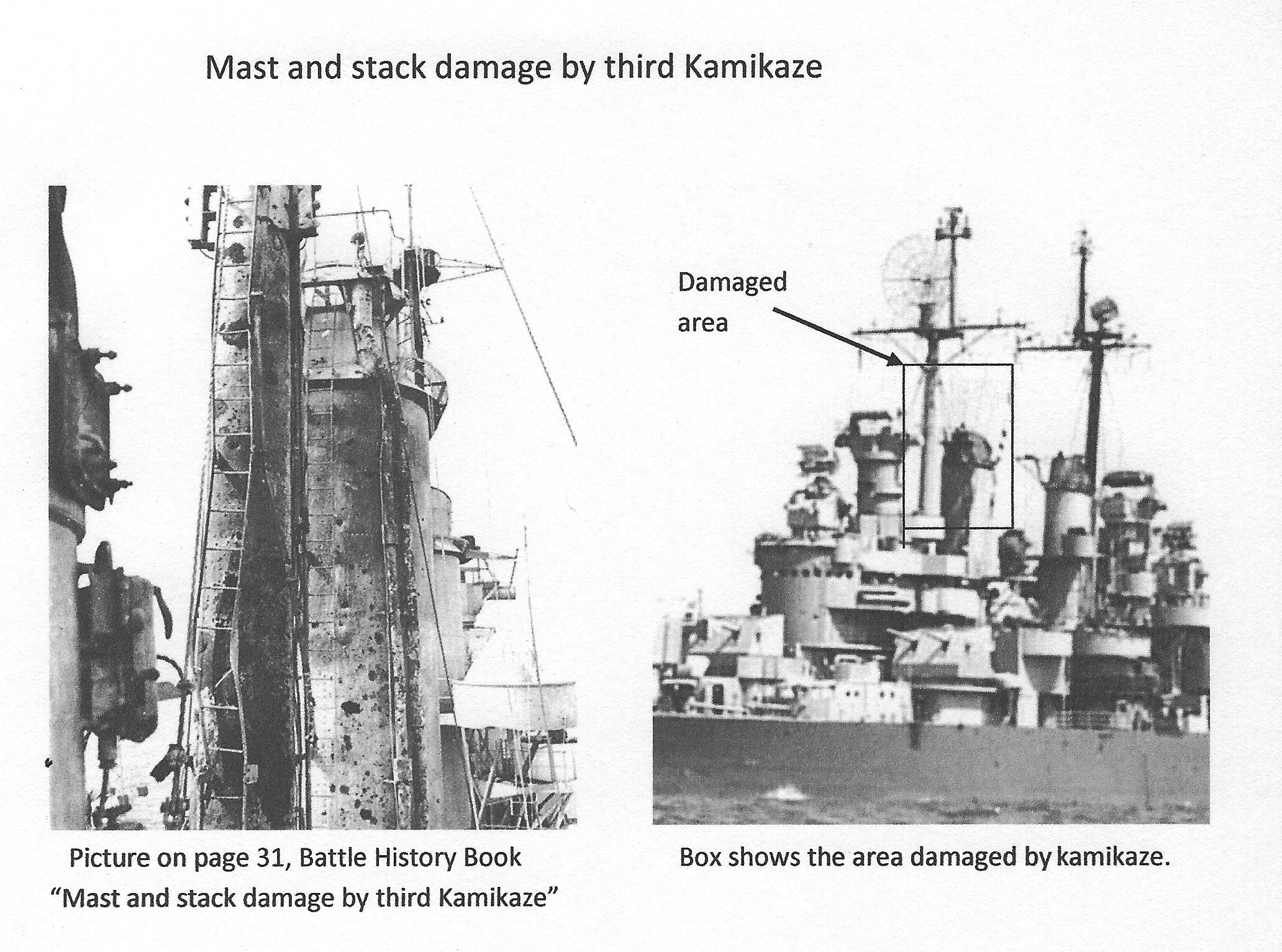 Picture of mast damage