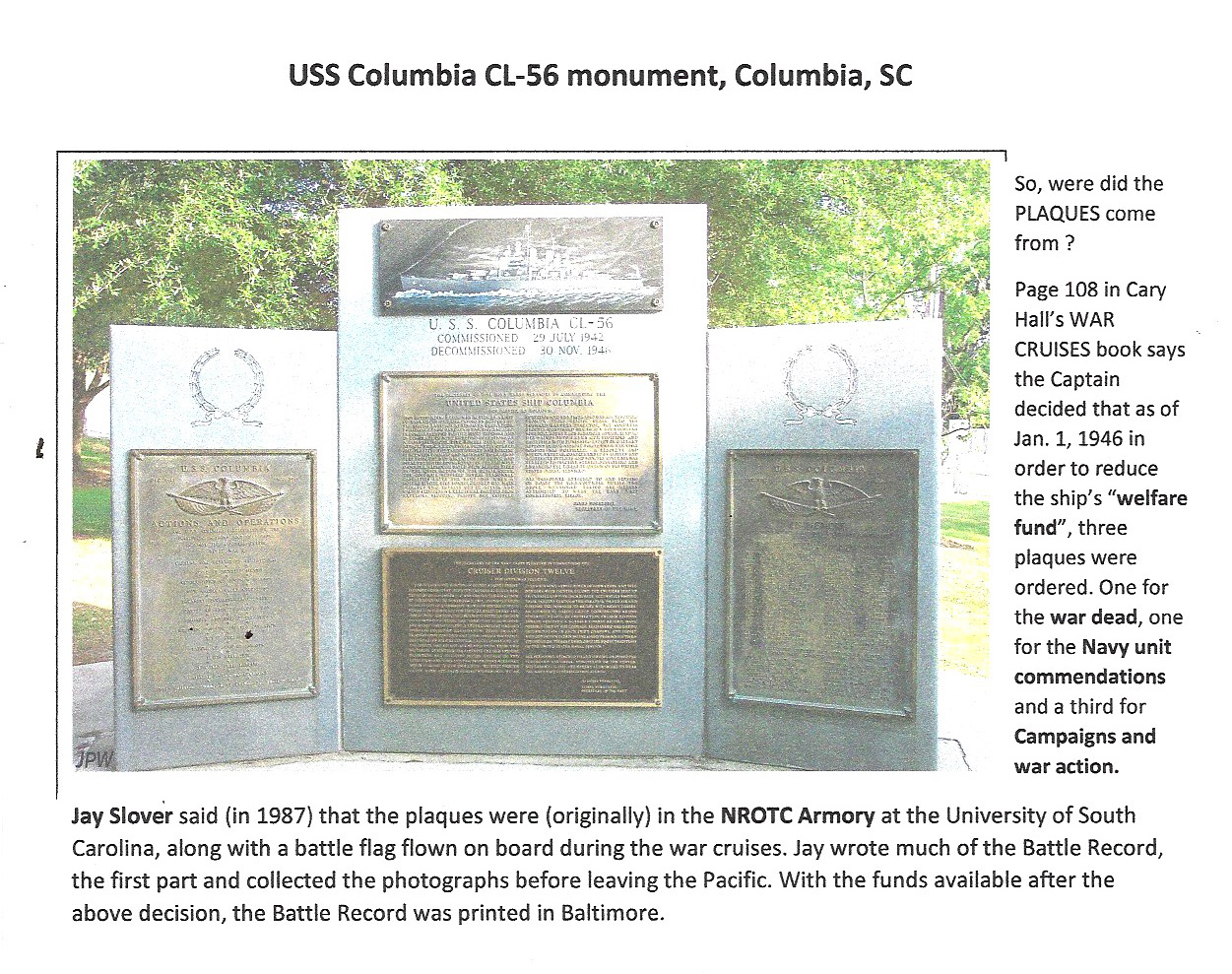 origin of monument plaques