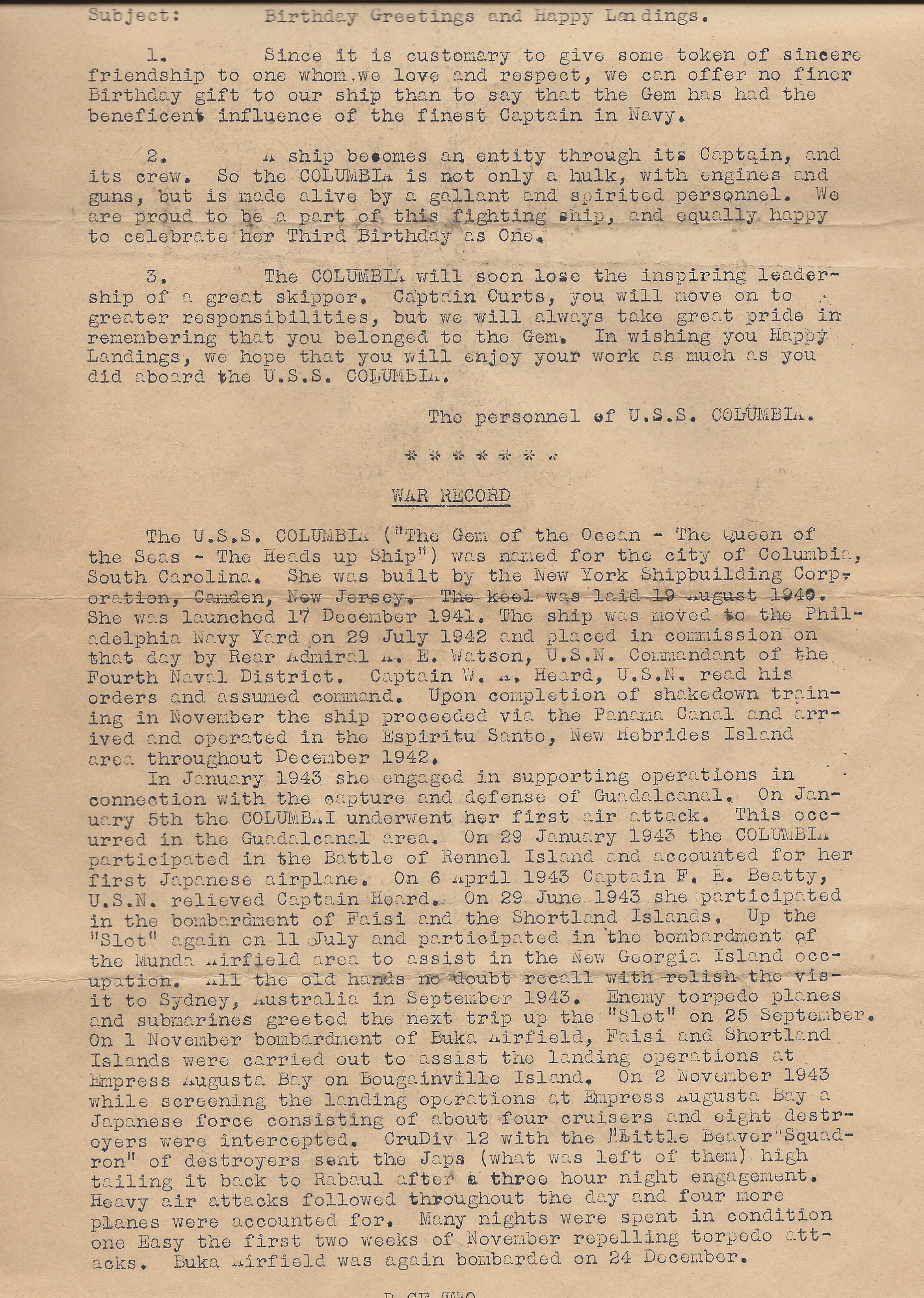 GEM newsletter July 29, 1945 page 2