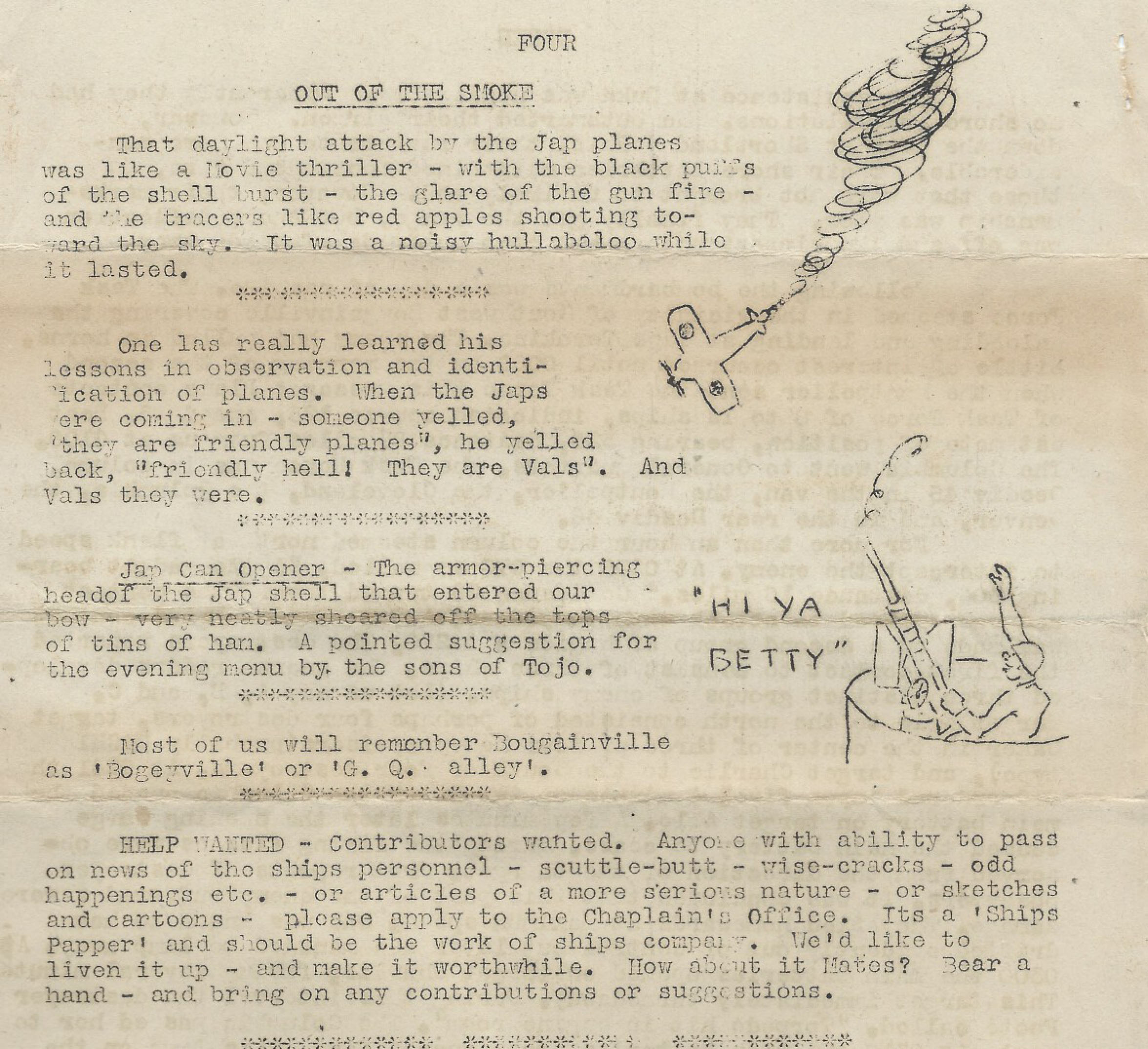 GEM newsletter thanksgiving day 1943 sheet 4 upper