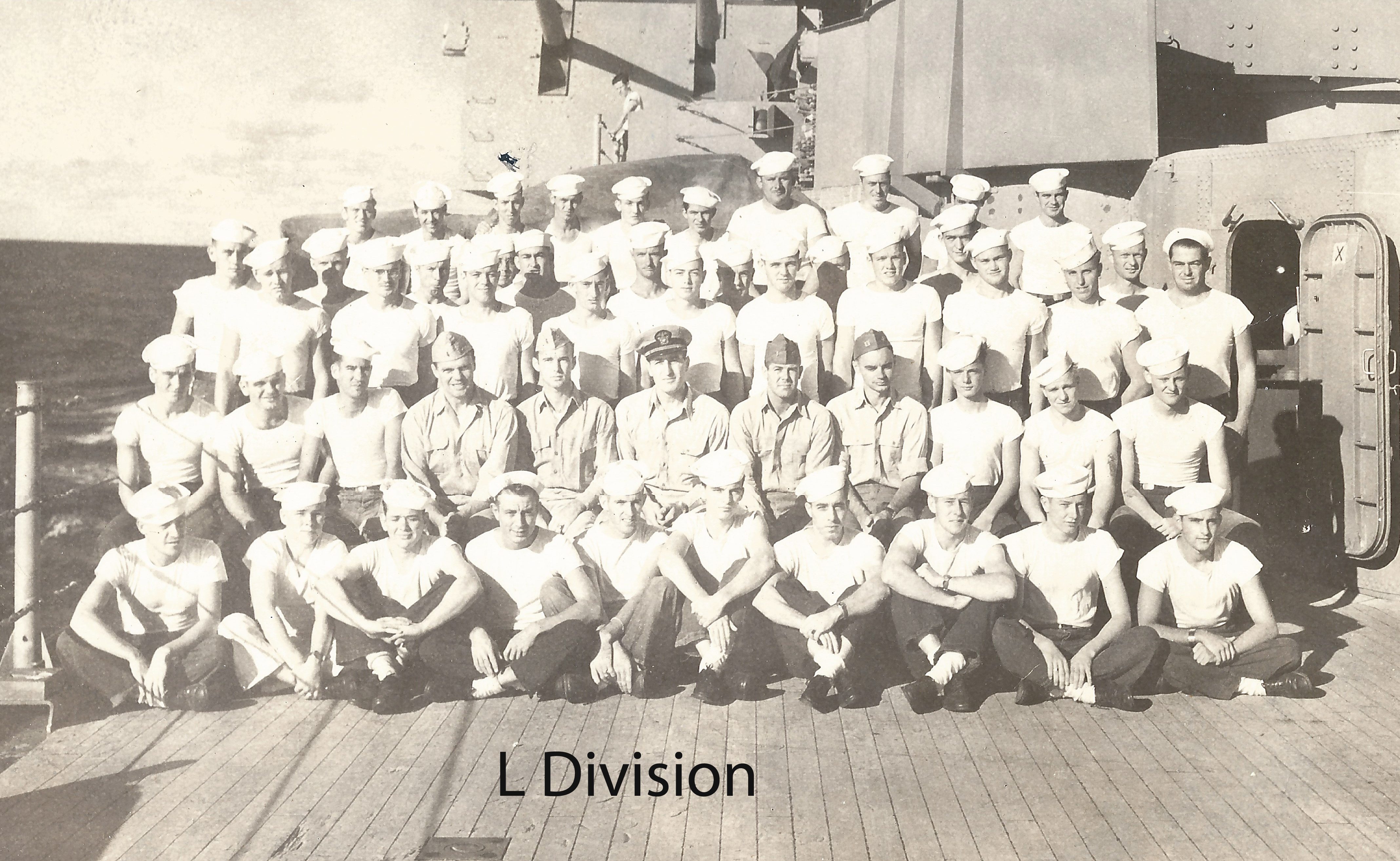 L Division on quarterdeck up close