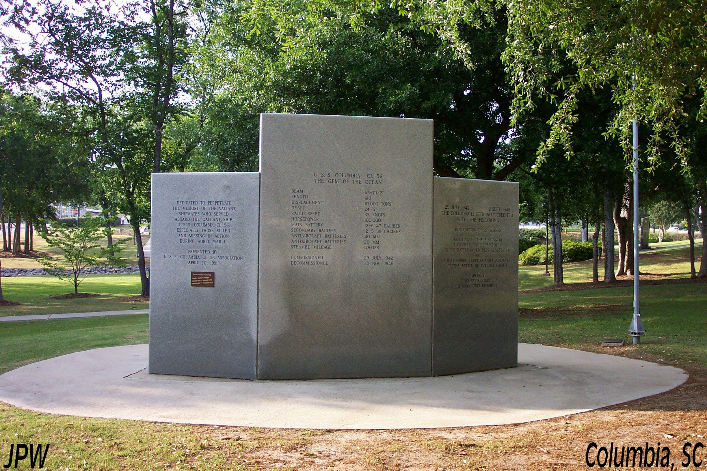 Back of Monument with Jackstaff