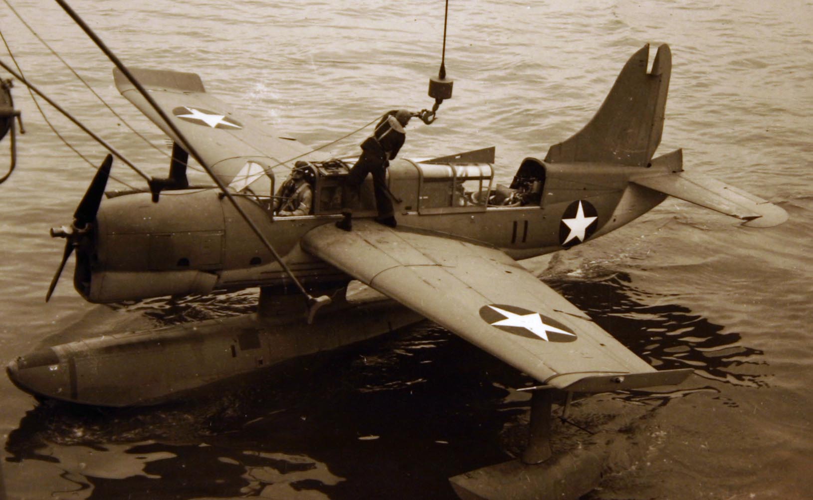 plane being loaded aboard 2