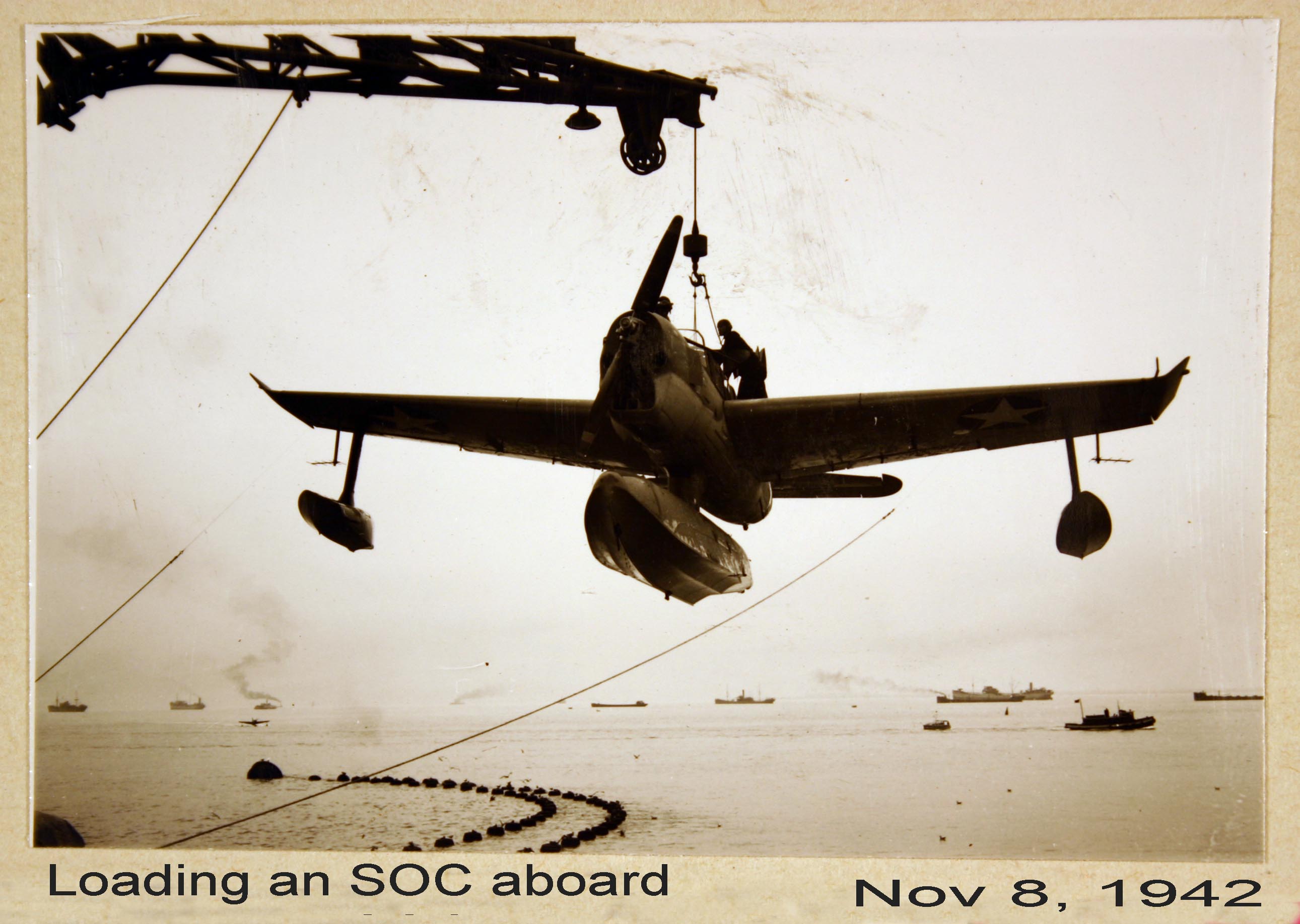 plane being loaded aboard 4