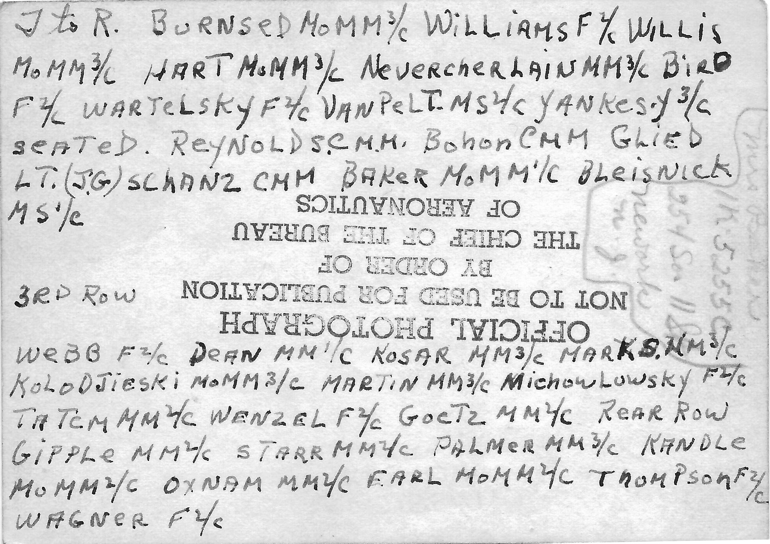 Original names written on back of picture