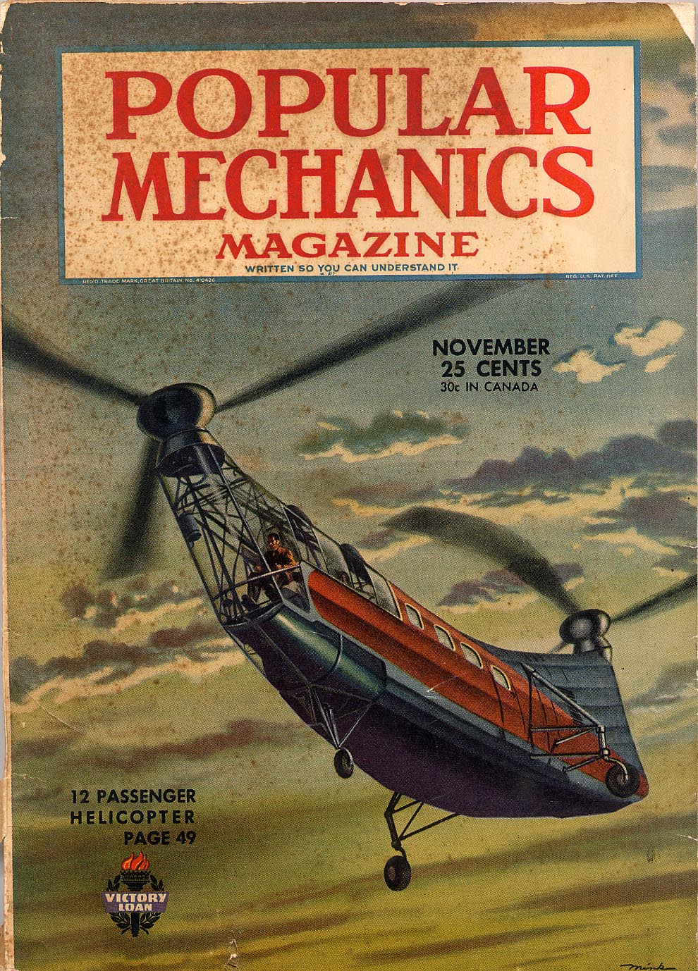 Cover of Popular Mechanics Magazine Nov. 1944
