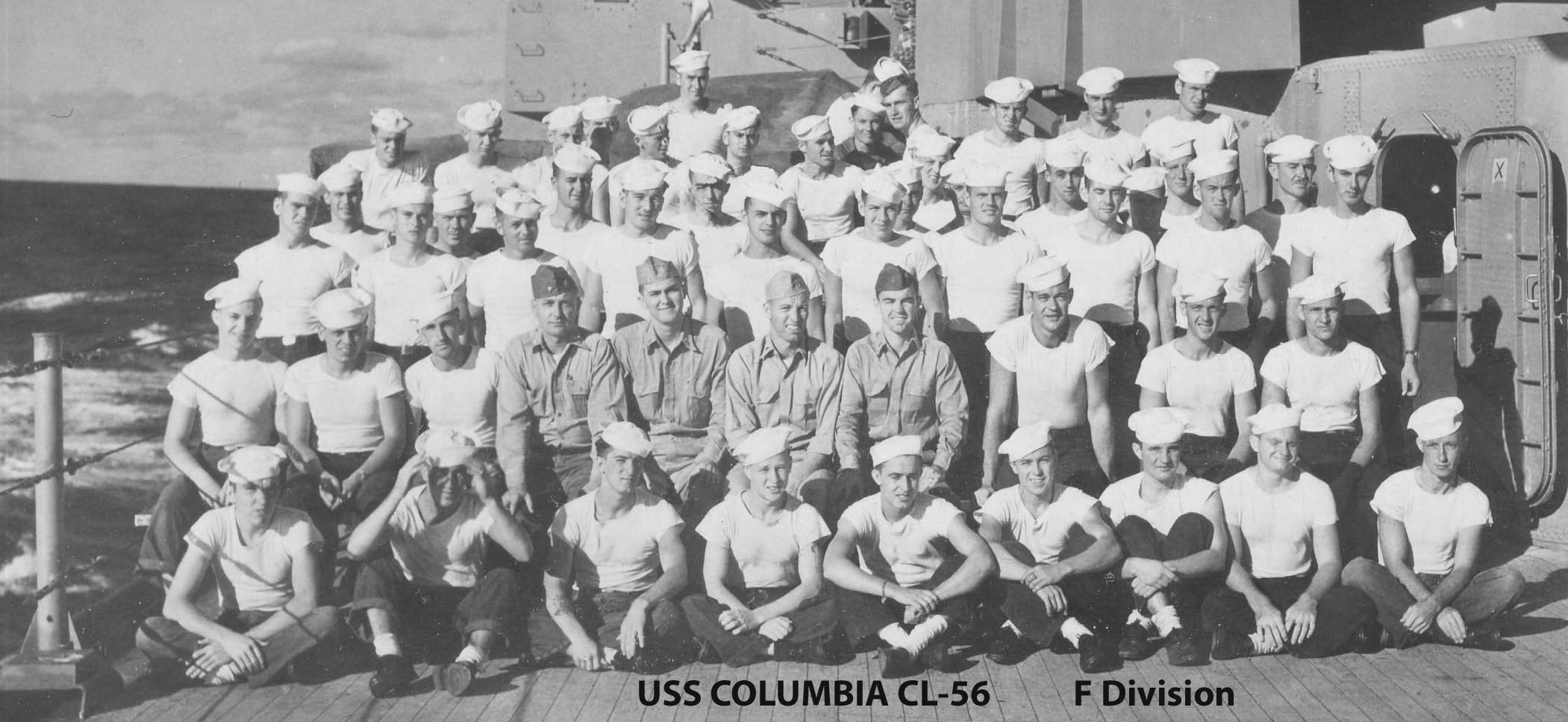 F Division on the quarterdeck up close