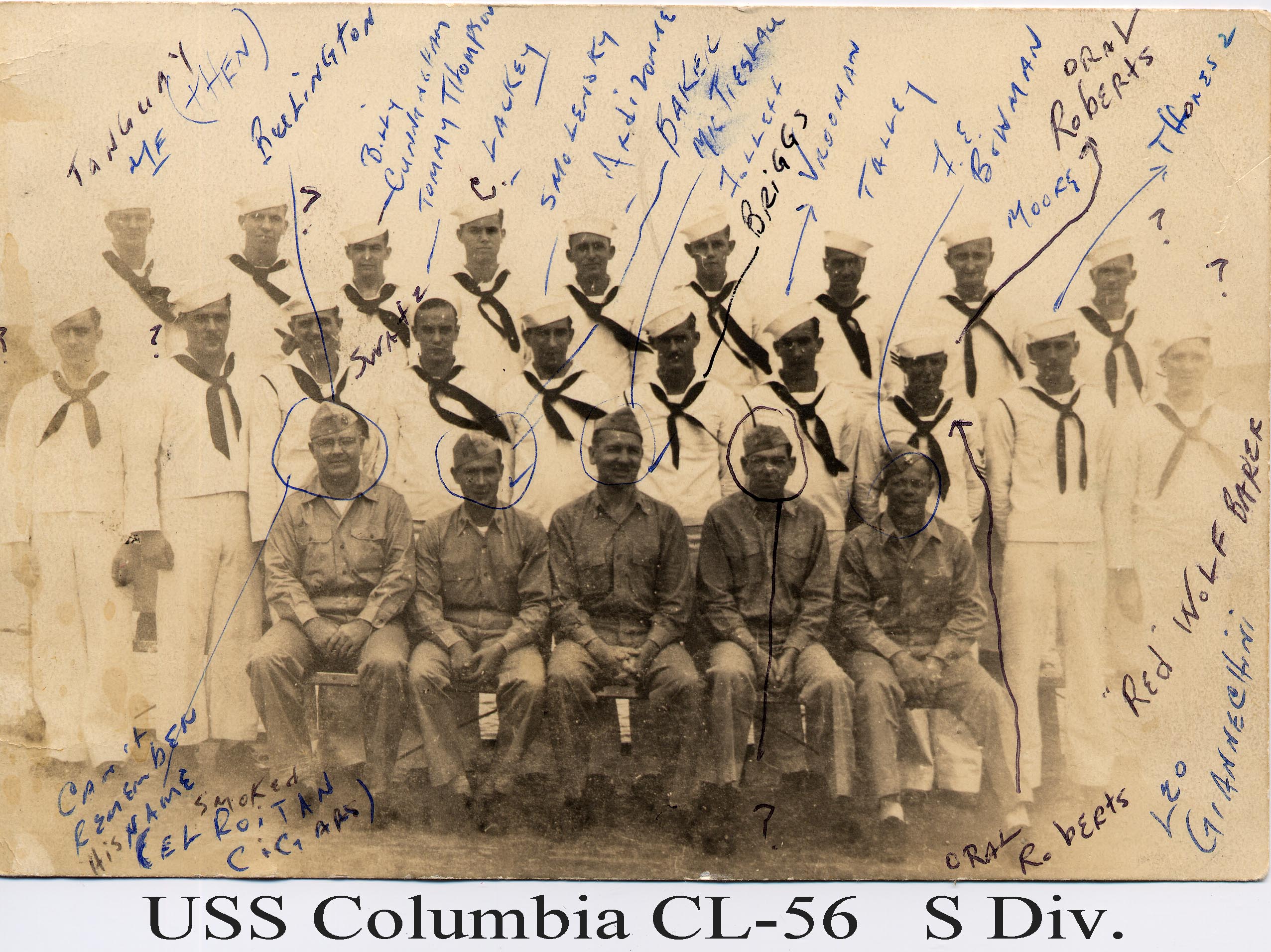 S Division picture written on