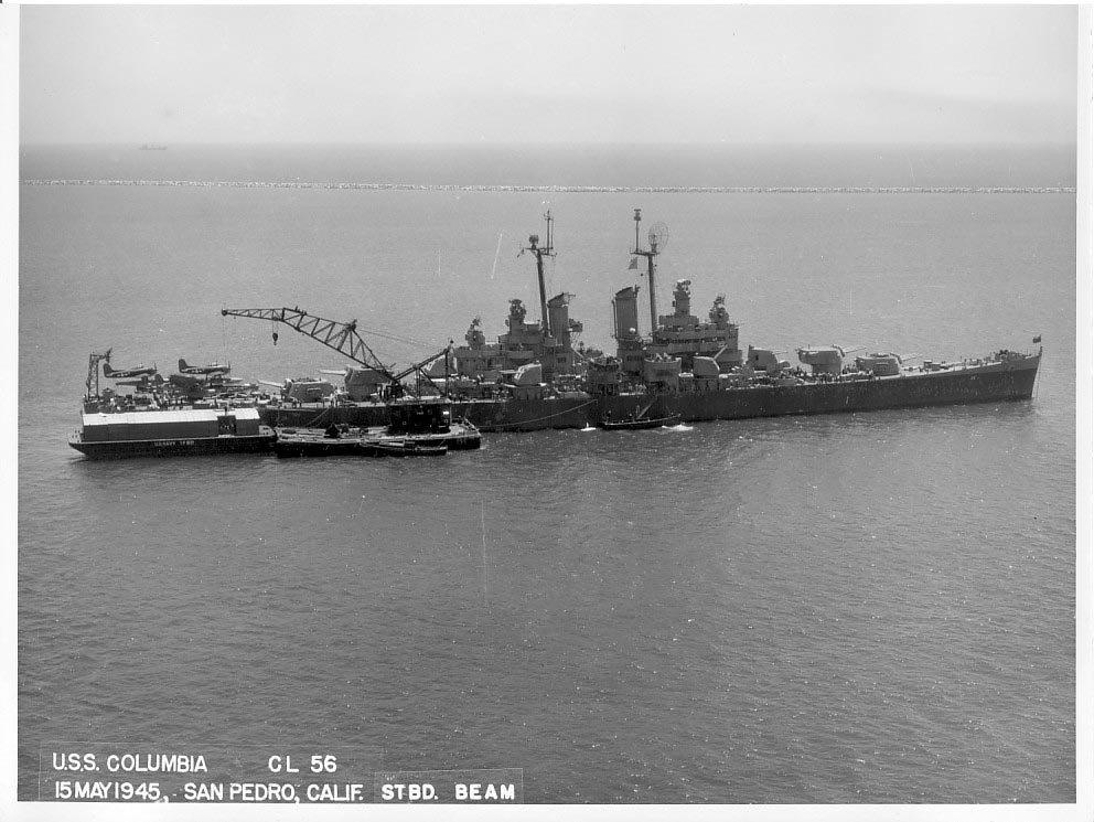 Loading supplies off San Pedro 1945
