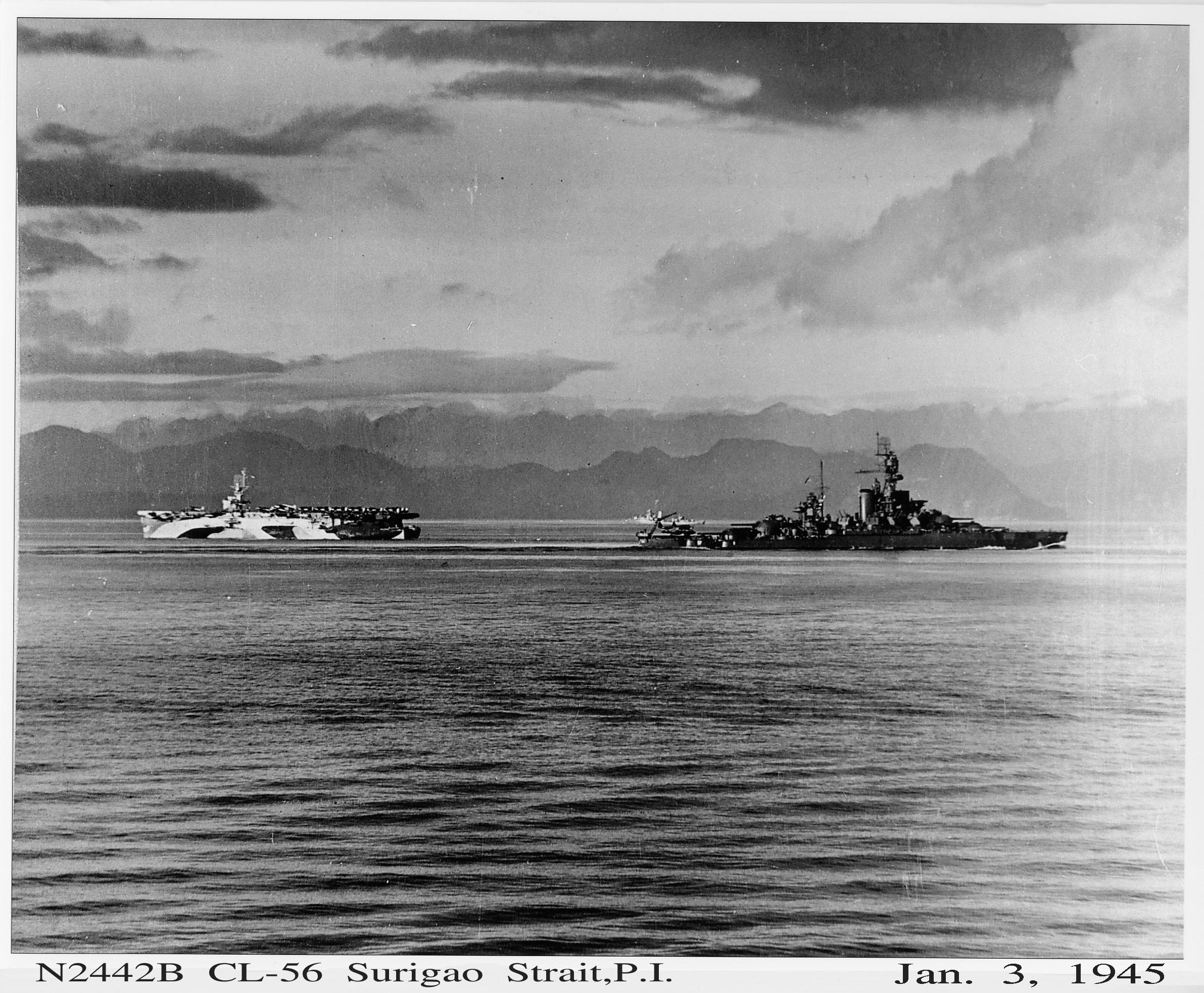 Columbia in Suriago Strait 1945