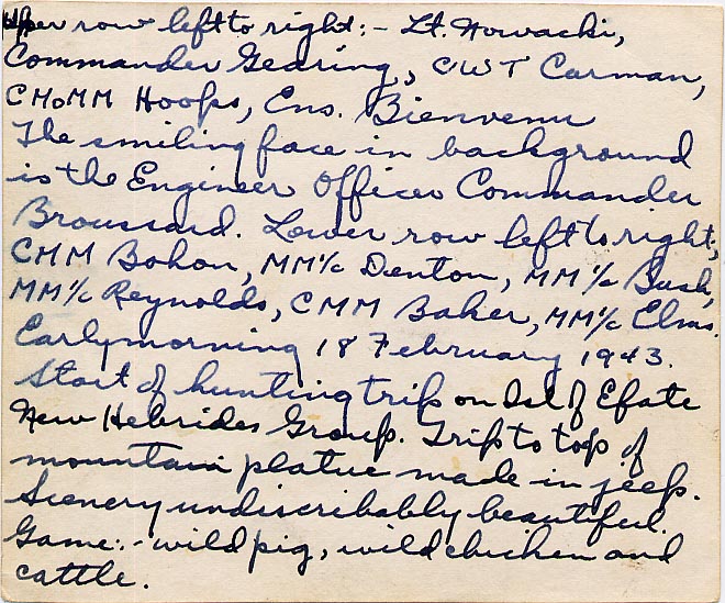 Original written list of names